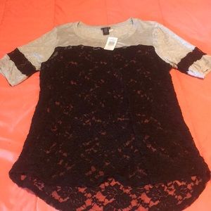 Torrid lace baseball Tee